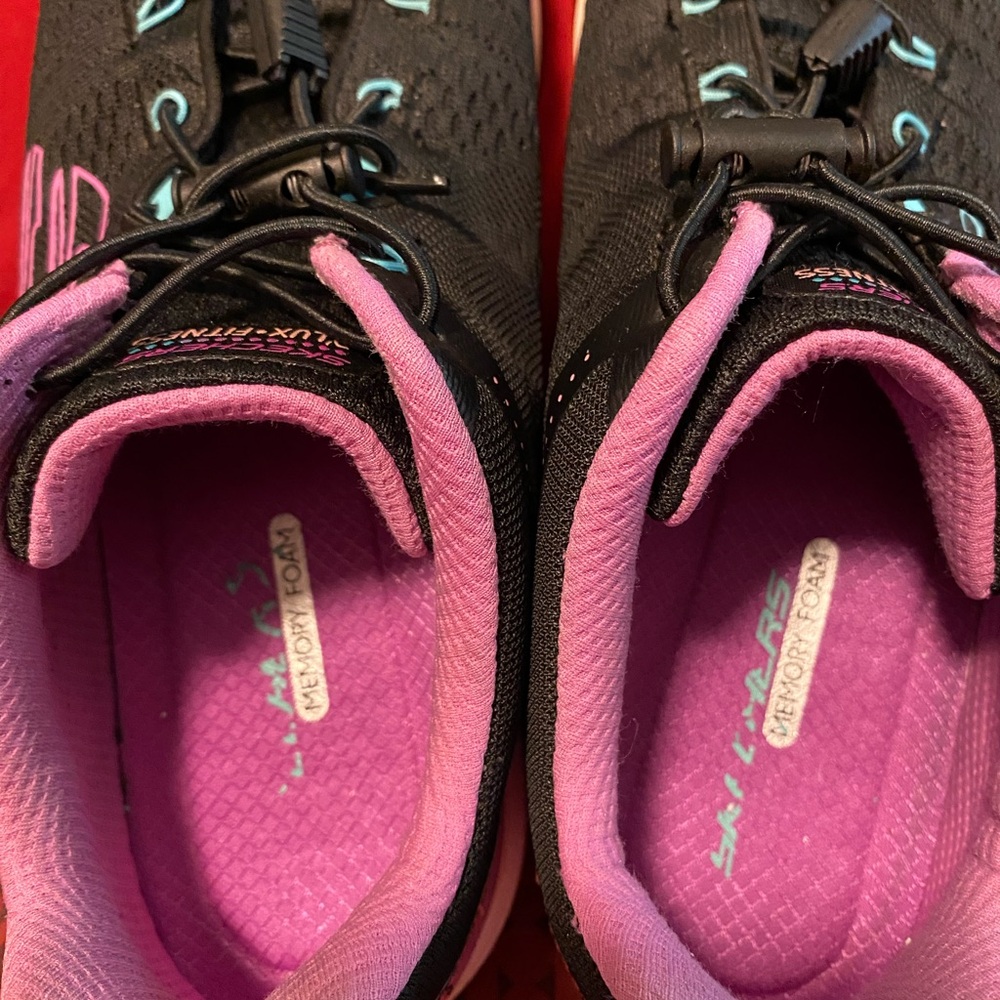 Skechers Black and Pink Athletic Shoes # 129